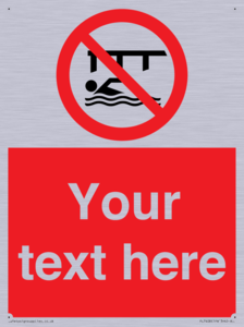 Custom Do not swim in the vicinity of piers